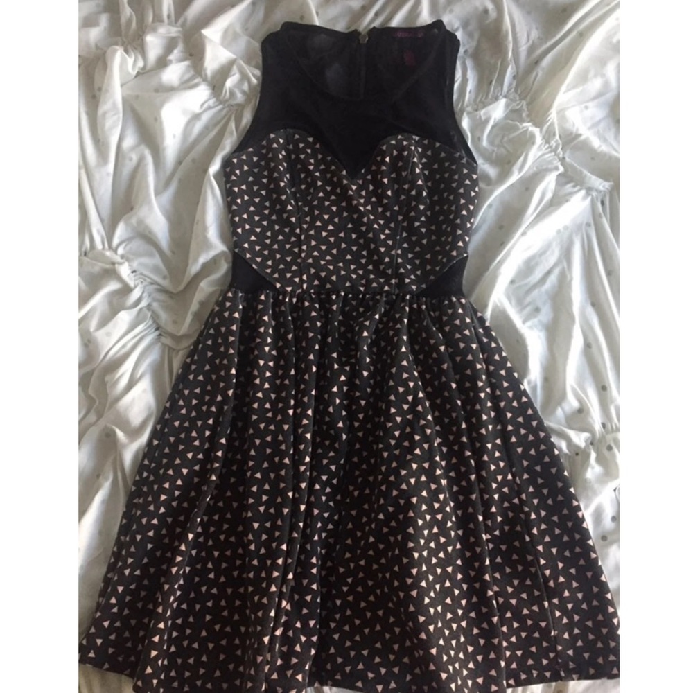 Black sheer-lining dress